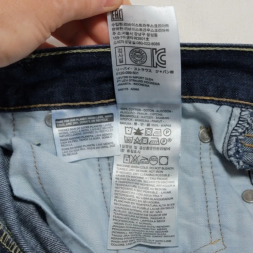 Levi's 514 Straight Fit Blue Jeans Dark Wash Men 29x30 Classic Americana Casual